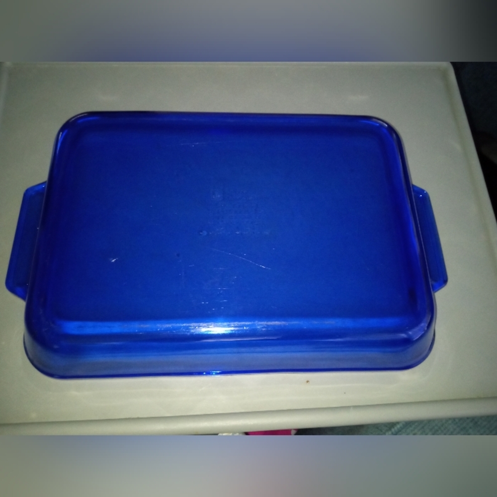 Cobalt Blue Pyrex Lasagna And Square Baking Dish Made In U.S.A. - Picture 2 of 6